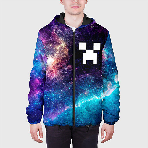 Мужская куртка Minecraft space game / 3D-Черный – фото 3