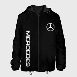 Куртка с капюшоном мужская Mercedes benz logo white auto, цвет: 3D-черный