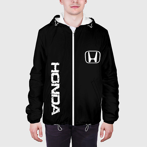 Мужская куртка Honda white logo auto / 3D-Белый – фото 3