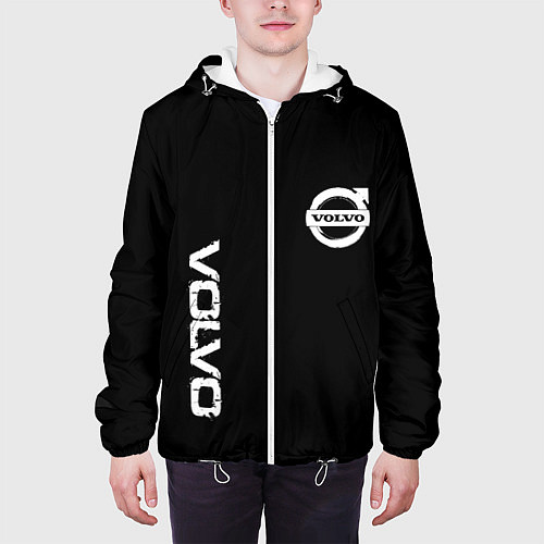 Мужская куртка Volvo white logo auto steel / 3D-Белый – фото 3