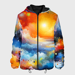 Мужская куртка Закат солнца - разноцветные облака