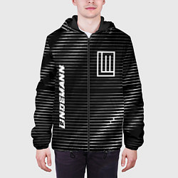Куртка с капюшоном мужская Lindemann metal rock lines, цвет: 3D-черный — фото 2