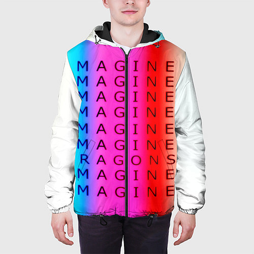 Мужская куртка Imagine Dragons neon rock / 3D-Черный – фото 3