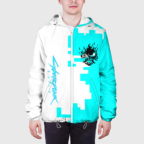 Мужская куртка Cyberpunk 2077 gamer / 3D-Белый – фото 3