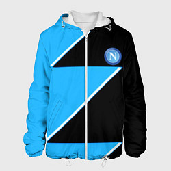 Куртка с капюшоном мужская Napoli fc geometry blue, цвет: 3D-белый