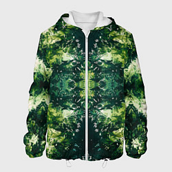 Мужская куртка Калейдоскоп зеленая абстракция