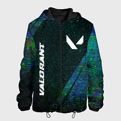 Куртка с капюшоном мужская Valorant glitch blue cybersport, цвет: 3D-черный