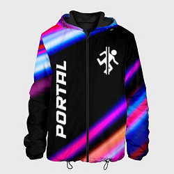 Куртка с капюшоном мужская Portal fast light neon stripes, цвет: 3D-черный