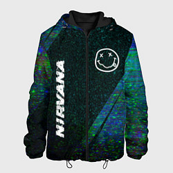 Мужская куртка Nirvana glitch blue