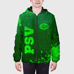 Куртка с капюшоном мужская PSV - green gradient вертикально, цвет: 3D-черный — фото 2