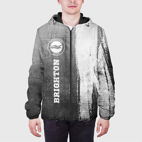 Мужская куртка Brighton - grey gradient по-вертикали / 3D-Черный – фото 3