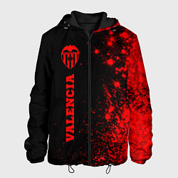 Куртка с капюшоном мужская Valencia - red gradient по-вертикали, цвет: 3D-черный