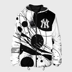Куртка с капюшоном мужская New York Yankees baseball team - abstraction, цвет: 3D-черный