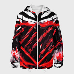 Мужская куртка Red and white abstraction on a black background