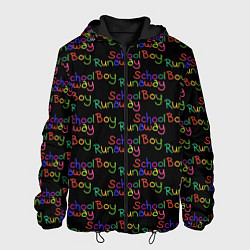 Куртка с капюшоном мужская Logo - Schoolboy Runaway pattern, цвет: 3D-черный