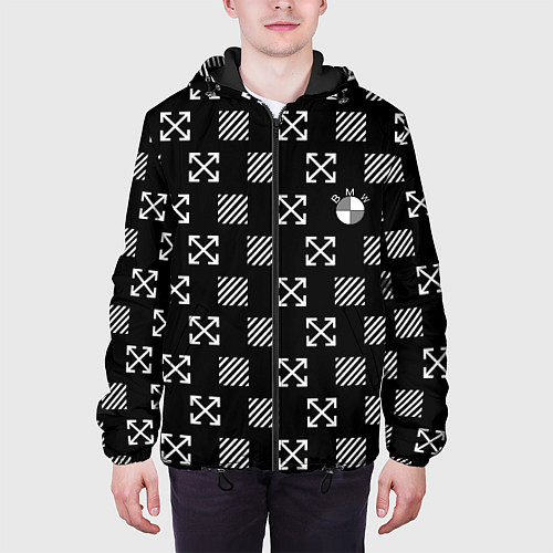 Мужская куртка BMW pattern / 3D-Черный – фото 3