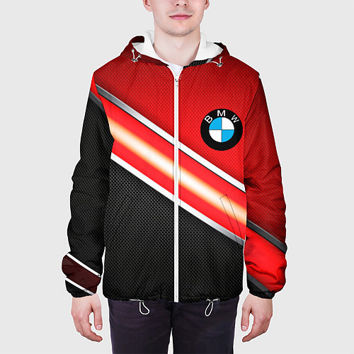 Мужская куртка BMW geometry steel / 3D-Белый – фото 3