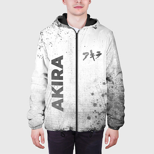 Мужская куртка Akira - white gradient вертикально / 3D-Черный – фото 3