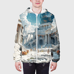 Куртка с капюшоном мужская Фантастическая античность, цвет: 3D-белый — фото 2