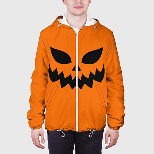 Мужская куртка Злая тыква верх / 3D-Белый – фото 3