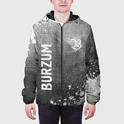 Куртка с капюшоном мужская Burzum - grey gradient вертикально, цвет: 3D-черный — фото 2