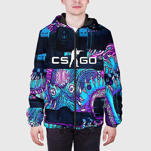 Мужская куртка CS GO neon blob / 3D-Черный – фото 3