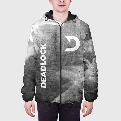 Мужская куртка Deadlock - grey gradient вертикально / 3D-Черный – фото 3