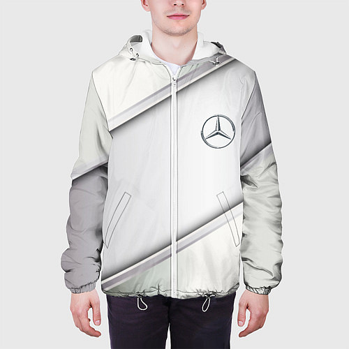 Мужская куртка Mercedes benz metalic collection / 3D-Белый – фото 3
