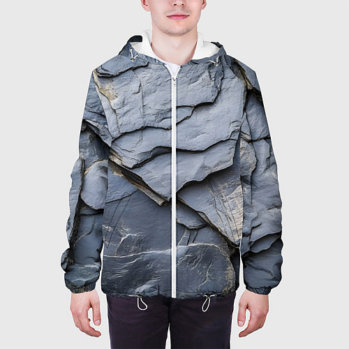 Мужская куртка Серая горная порода / 3D-Белый – фото 3