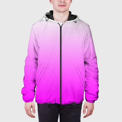 Мужская куртка Gradient color pink / 3D-Черный – фото 3