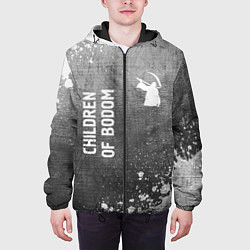 Куртка с капюшоном мужская Children of Bodom - grey gradient вертикально, цвет: 3D-черный — фото 2