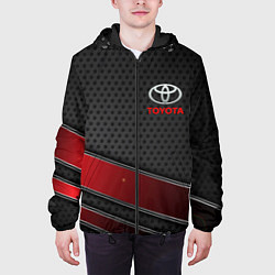 Куртка с капюшоном мужская Toyota auto car, цвет: 3D-черный — фото 2