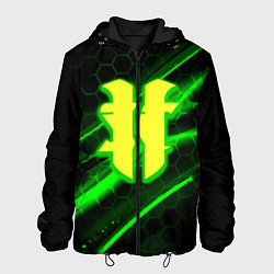 Куртка с капюшоном мужская Starcraft 2 кислотные соты линии, цвет: 3D-черный