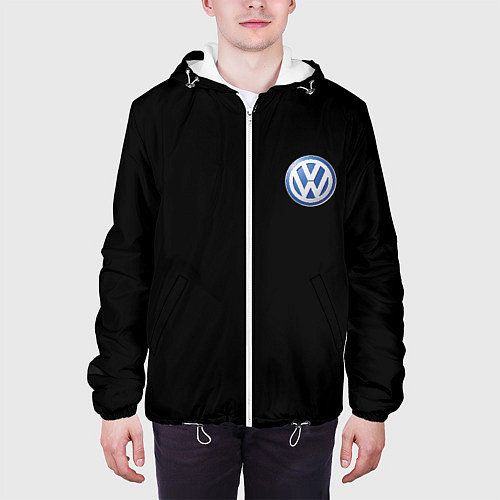 Мужская куртка Volkswagen logo auto / 3D-Белый – фото 3