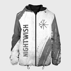 Куртка с капюшоном мужская Nightwish - white gradient вертикально, цвет: 3D-черный