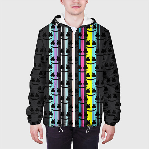 Мужская куртка Marshmello dj pattern line / 3D-Белый – фото 3