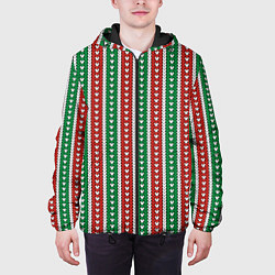 Куртка с капюшоном мужская Knitted pattern, цвет: 3D-черный — фото 2