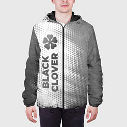 Куртка с капюшоном мужская Black Clover - white gradient по-вертикали, цвет: 3D-черный — фото 2