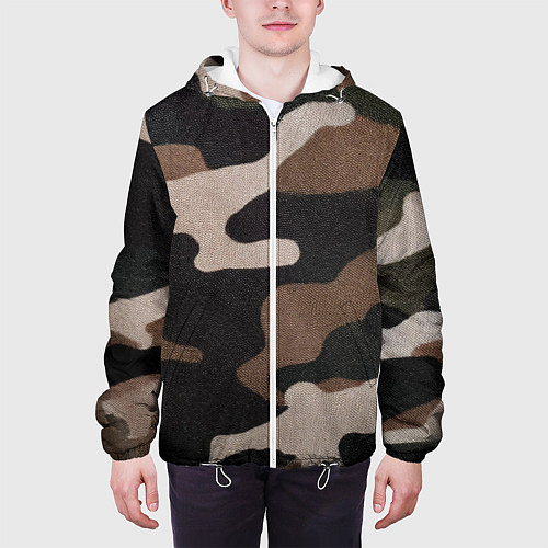 Мужская куртка Армейский камуфляж / 3D-Белый – фото 3