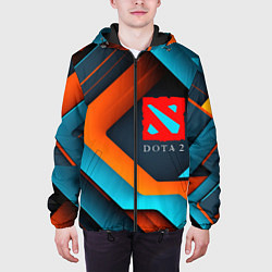 Куртка с капюшоном мужская Dota 2 абстракция из линий, цвет: 3D-черный — фото 2