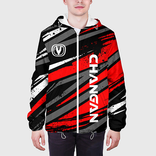 Мужская куртка Changan - Red sport / 3D-Белый – фото 3