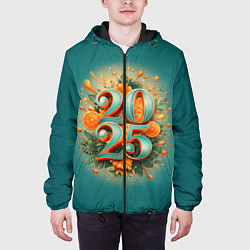 Куртка с капюшоном мужская Мандариновый 2025, цвет: 3D-черный — фото 2