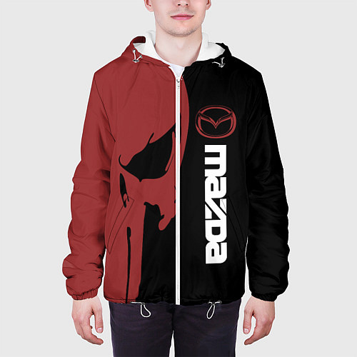 Мужская куртка Mazda и череп / 3D-Белый – фото 3