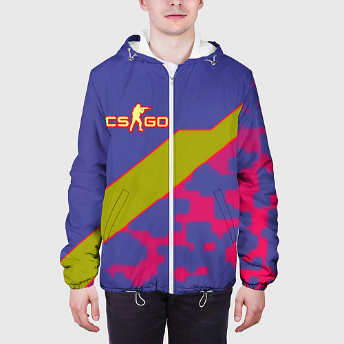 Мужская куртка Counter strike camo line / 3D-Белый – фото 3