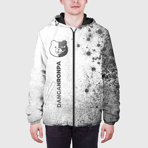Мужская куртка Danganronpa - white gradient по-вертикали / 3D-Черный – фото 3
