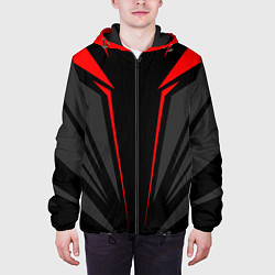 Куртка с капюшоном мужская Sport uniform - red, цвет: 3D-черный — фото 2
