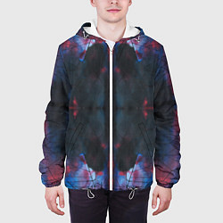 Куртка с капюшоном мужская Космическая паутина, цвет: 3D-белый — фото 2