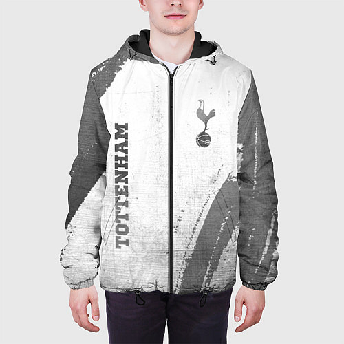 Мужская куртка Tottenham - white gradient вертикально / 3D-Черный – фото 3