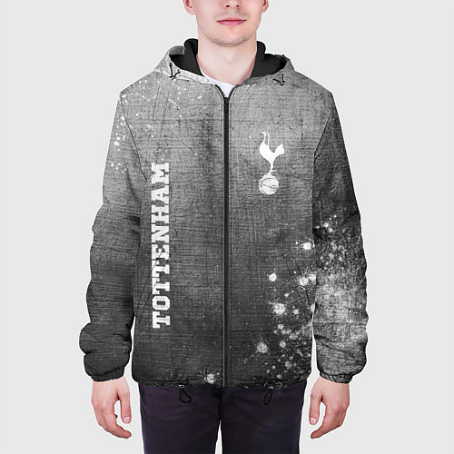 Мужская куртка Tottenham - grey gradient вертикально / 3D-Черный – фото 3