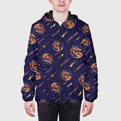 Куртка с капюшоном мужская Mortal Kombat logo pattern, цвет: 3D-черный — фото 2